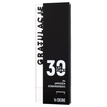 Acrylic statuette with logo for company anniversary - H 23 cm - DTA118
