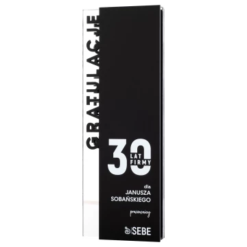 Acrylic statuette with logo for company anniversary - H 23 cm - DTA118