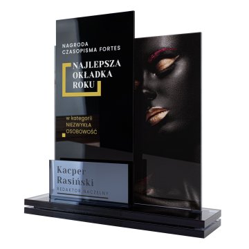 UV-printed acrylic statuette - award for exceptional achievement - height 25 cm - DTA131