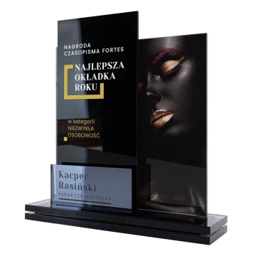 UV-printed acrylic statuette - award for exceptional achievement - height 25 cm - DTA131