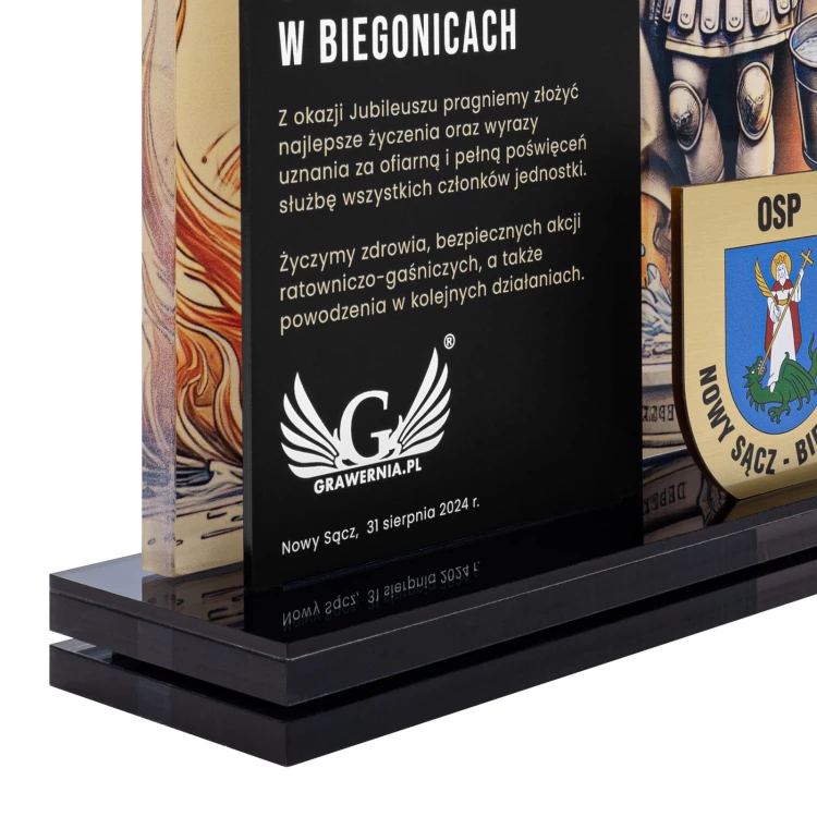 Award for TSO - UV-printed acrylic and brass statuette - height 274 mm - DTA152