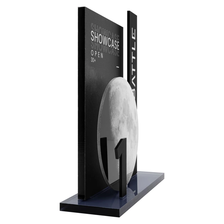 UV-printed acrylic statuette - award for exceptional achievement - height 22 cm - DTA162