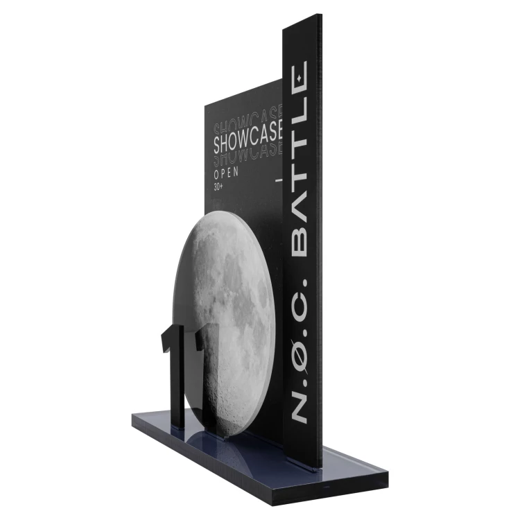 UV-printed acrylic statuette - award for exceptional achievement - height 22 cm - DTA162