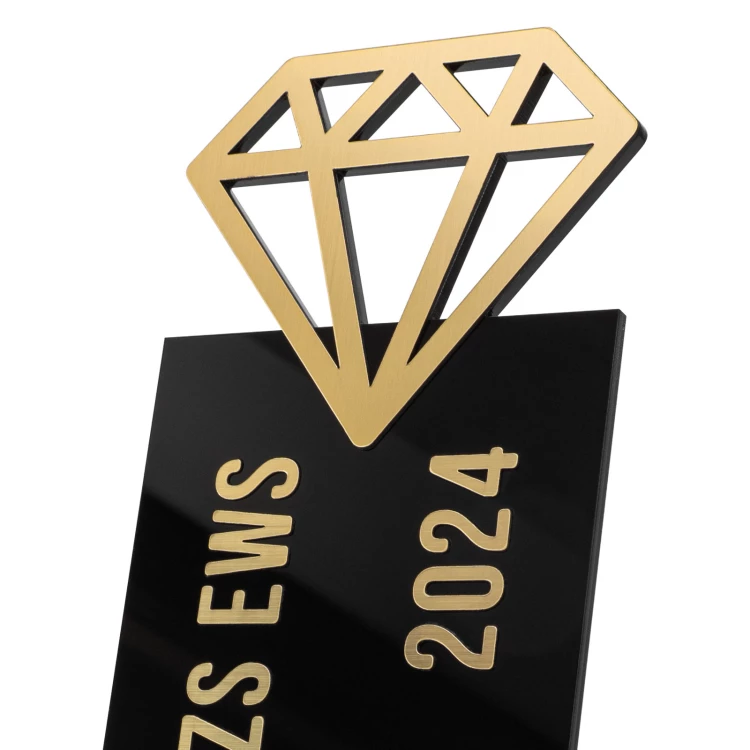 Acrylic statuette with laminate - laser engraving - height 24 cm - DTA163