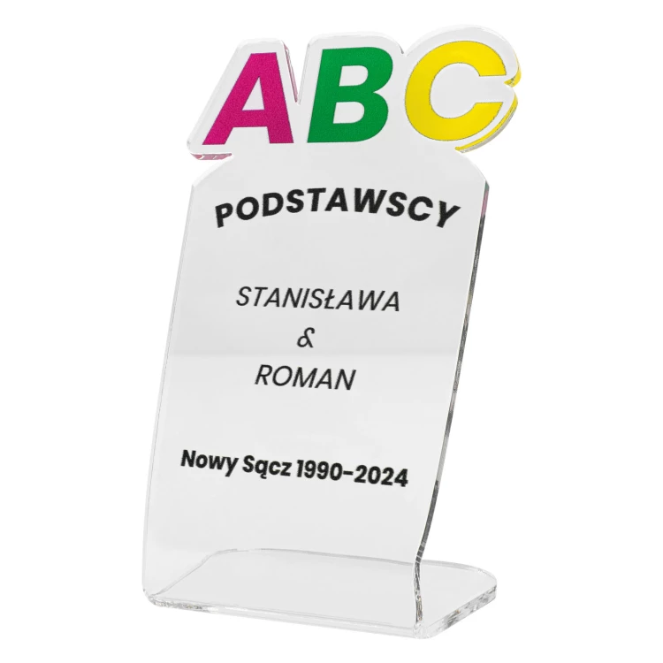 UV printed acrylic statuette - Size 70x106 mm - DTA172