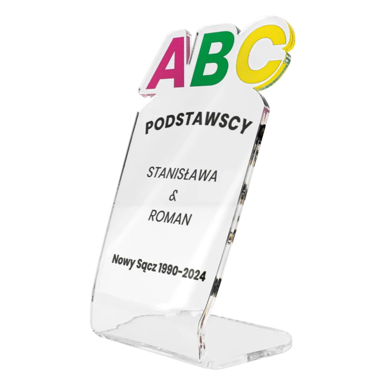 UV printed acrylic statuette - Size 70x106 mm - DTA172