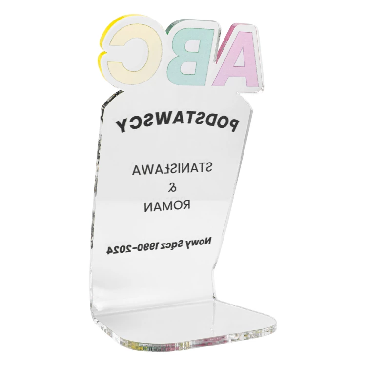UV printed acrylic statuette - Size 70x106 mm - DTA172