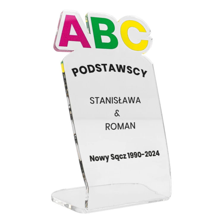 UV printed acrylic statuette - Size 70x106 mm - DTA172