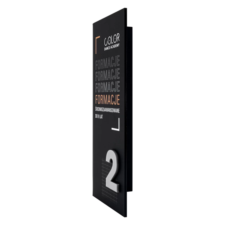 Sports statuette with school logo - matte black acrylic - height 23 cm - DTA134