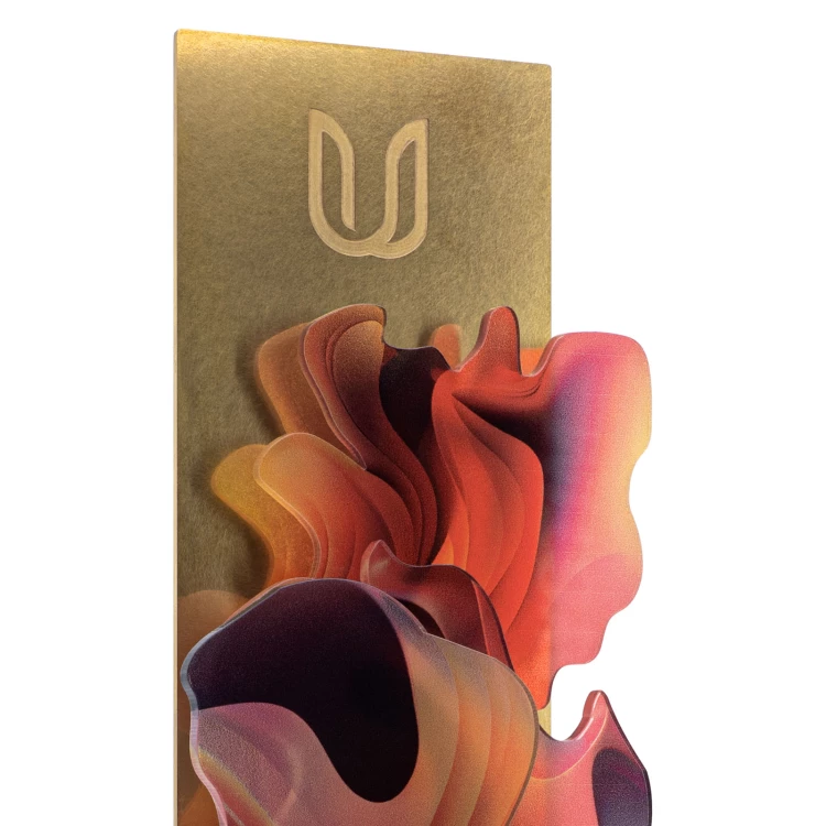 Business statuette - wood, acrylic and brass - H 23 cm - DTA164