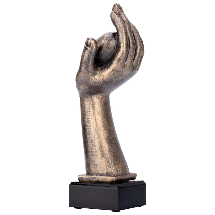 Cast statuette with engraving - good heart - height 24 cm - FOL067