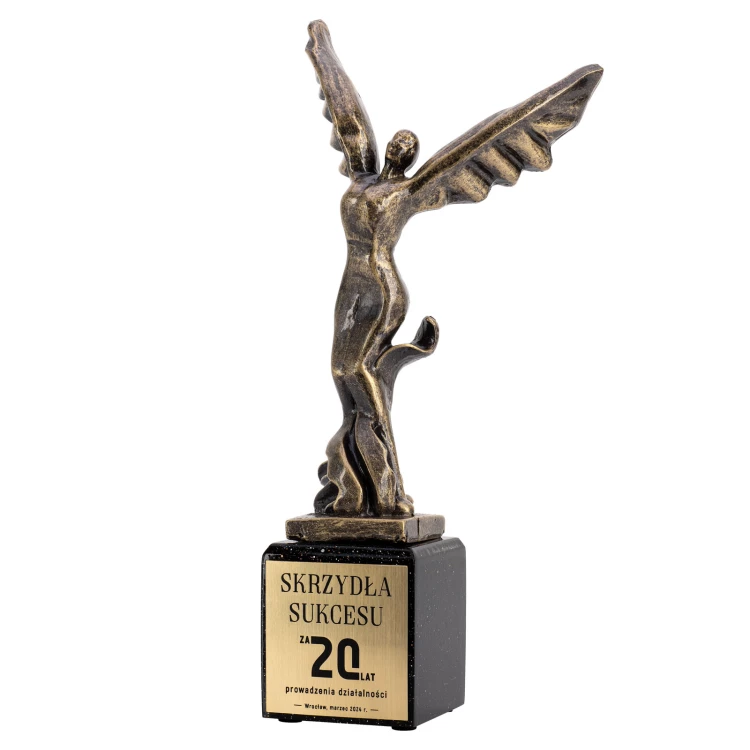 Wings of Success statuette - cast with engraving - H 30 cm - FOL070