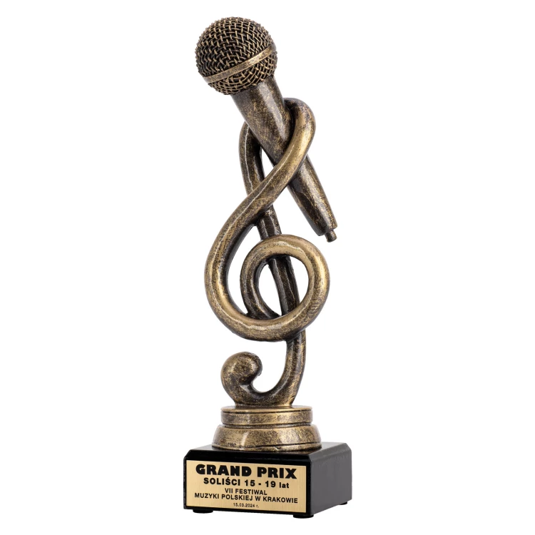 Soloist statuette - cast with engraving - height 25 cm - FOL071