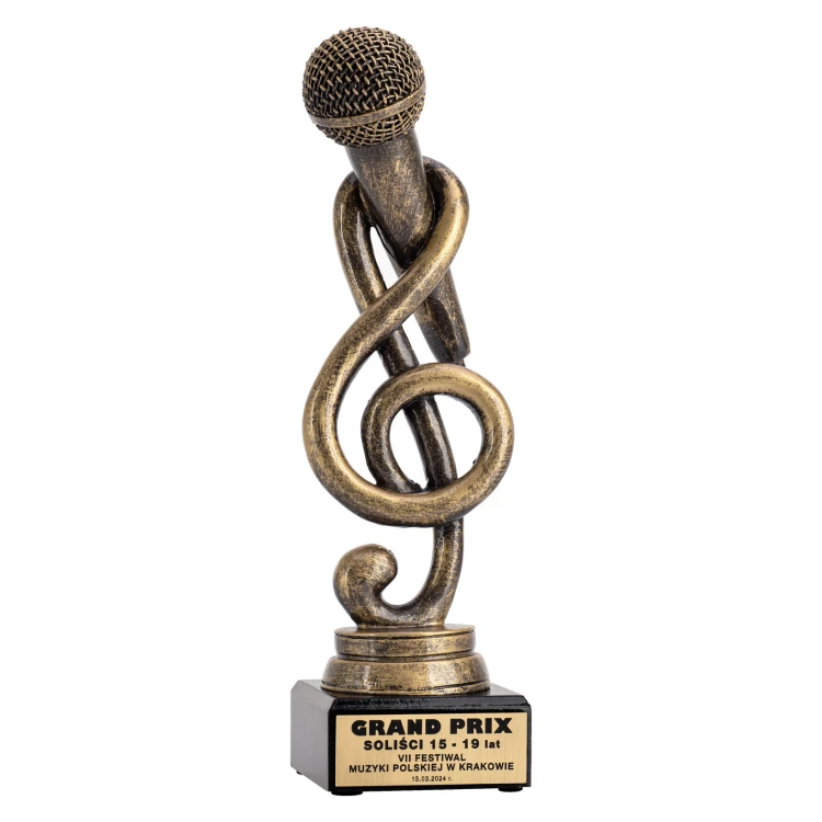 Soloist statuette - cast with engraving - height 25 cm - FOL071