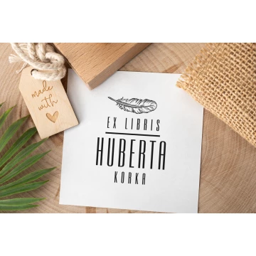 Ex Libris ink stamp - 50x50mm bite size - EX039