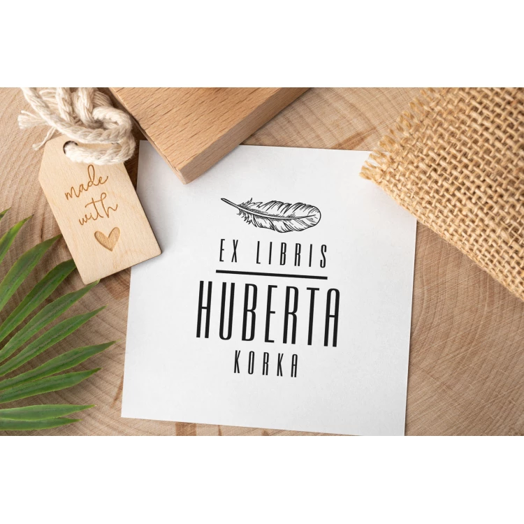 Ex Libris ink stamp - 50x50mm bite size - EX039