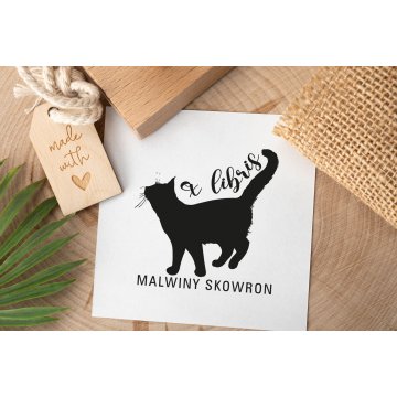 Ex Libris ink stamp - 50x50mm bite size - EX041
