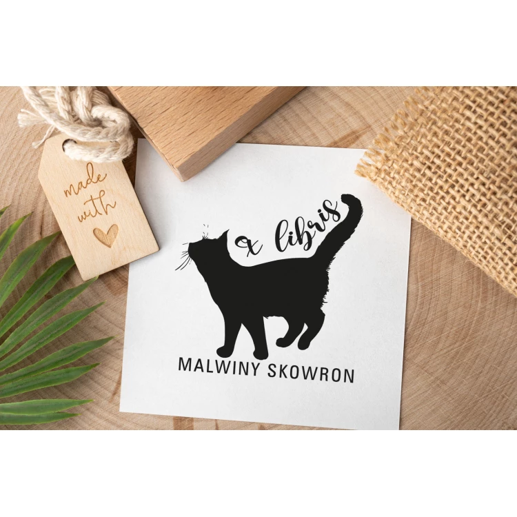 Ex Libris ink stamp - 50x50mm bite size - EX041