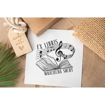 Ex Libris ink stamp - 50x50mm bite size - EX042