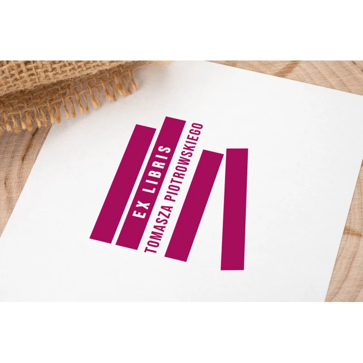 Ex Libris ink stamp - 50x50mm bite size - EX043