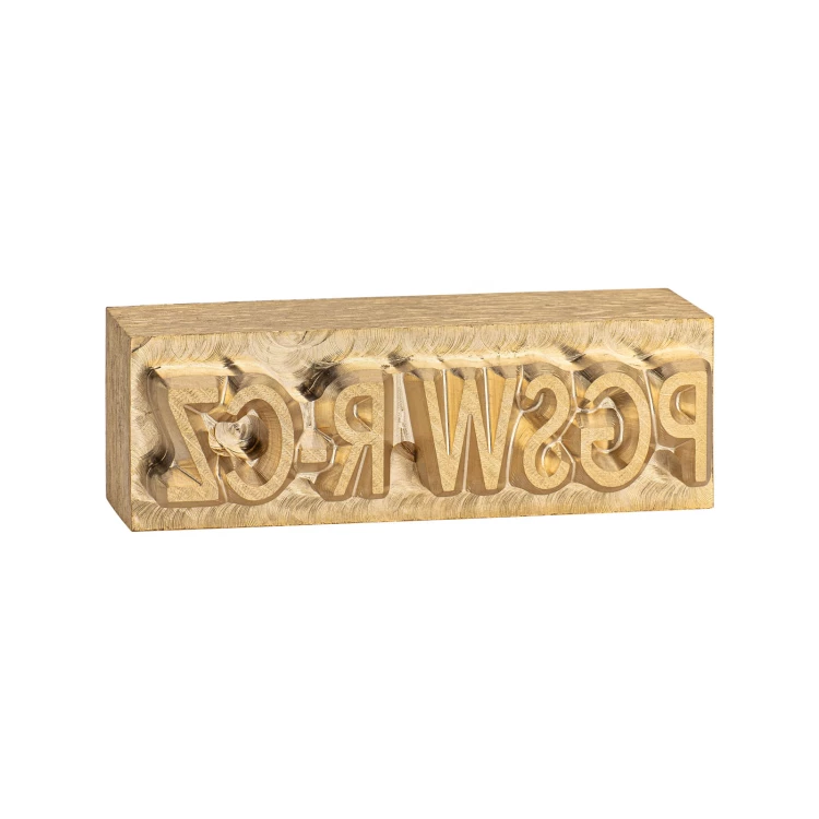 Brass stamp for hot stamping of logos - die dimensions: 36x12mm - CNC113
