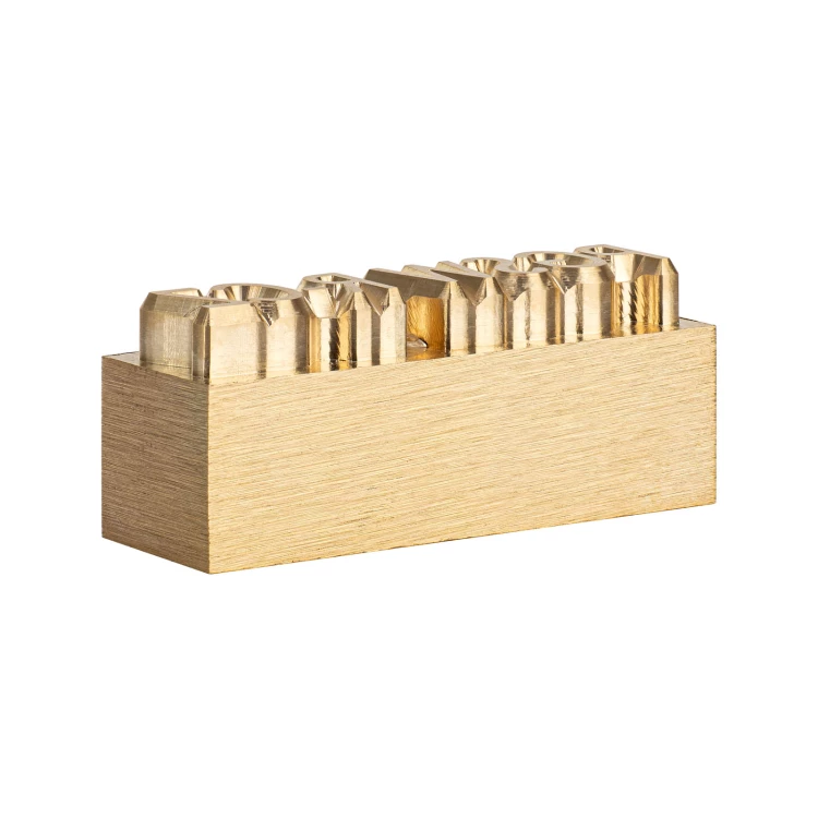 Brass stamp for hot stamping of logos - die dimensions: 36x12mm - CNC113
