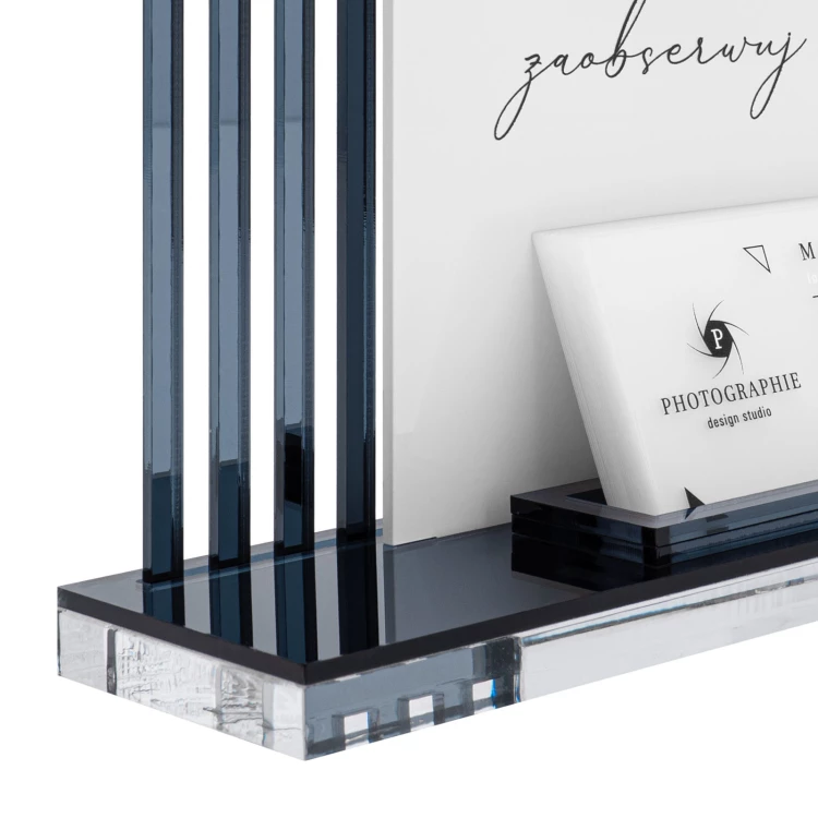Acrylic stand with QR codes and space for business cards - H 23 cm - ST081