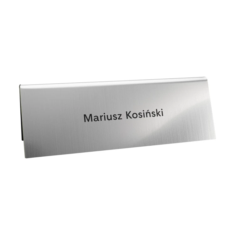 Business card for desk with name and surname - crest with doming - size 170x60mm - ST075