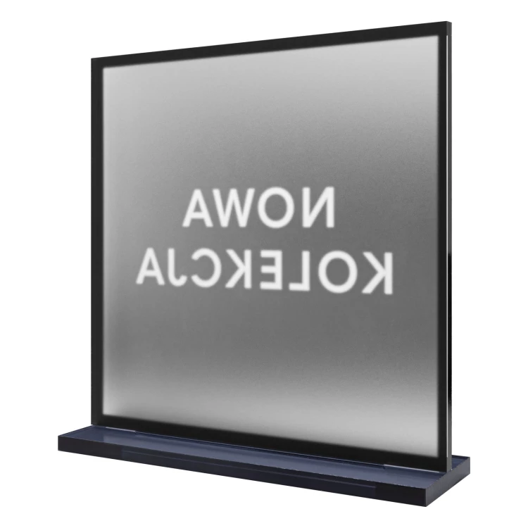 UV printed shop stand - frosted acrylic - height 20 cm - ST082