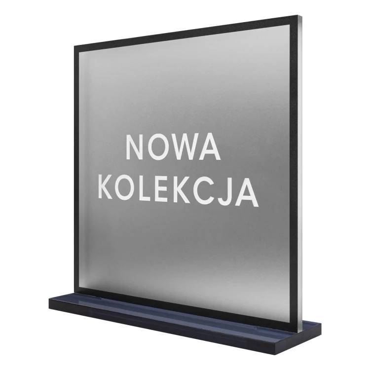 UV printed shop stand - frosted acrylic - height 20 cm - ST082