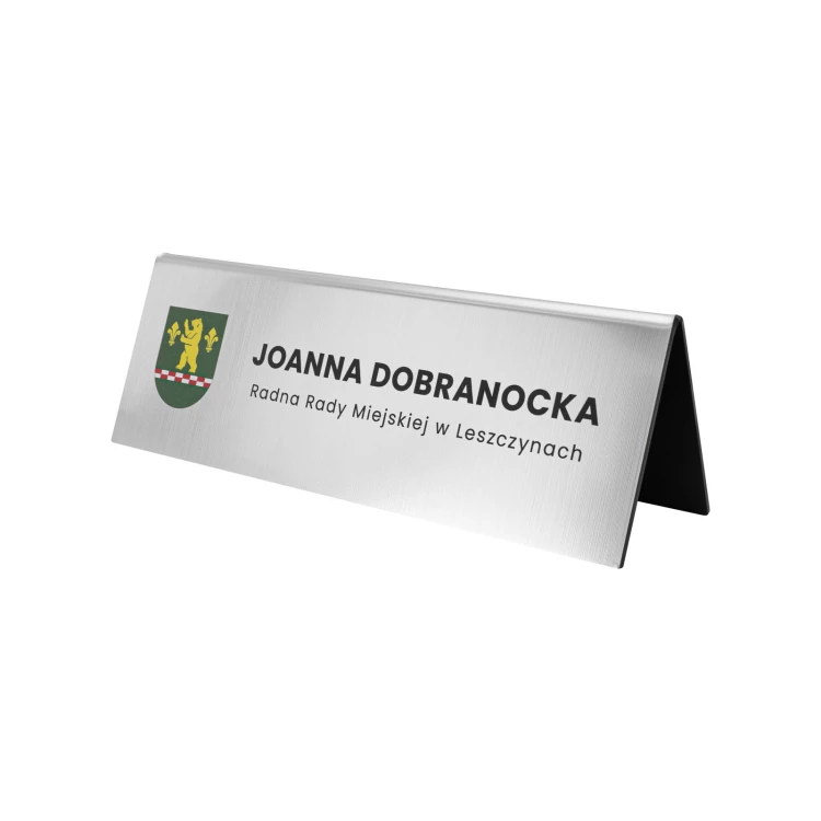 Wizytówka na biurko z imieniem i nazwiskiem - wym. 170x60mm - ST074