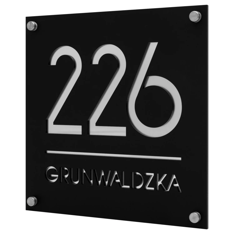 Door sign with house number - Dimension 250 mm - TAB672