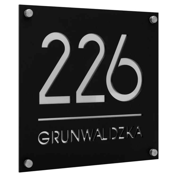 Door sign with house number - Dimension 250 mm - TAB672