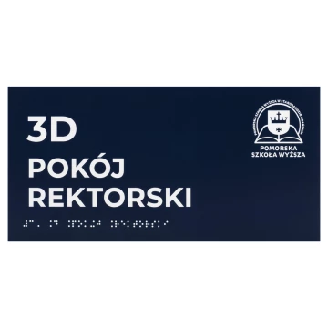 Braille door plaque for the blind - size 300x150mm - TAB700
