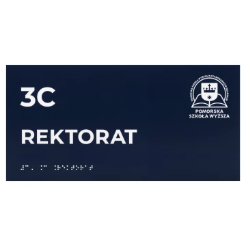 Braille door plaque for the blind - size 300x150mm - TAB703