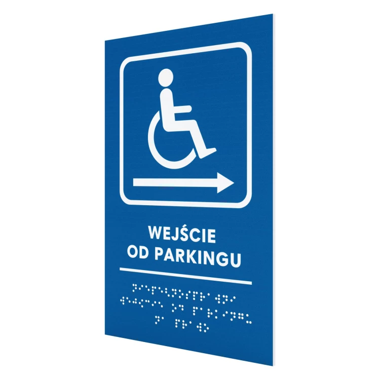 Braille door plaque for the blind - size 300x150mm - TAB705