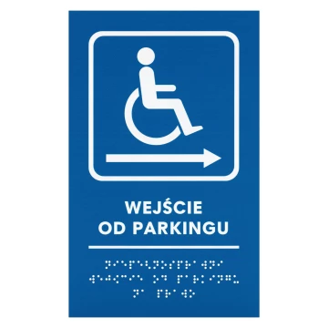 Braille door plaque for the blind - size 300x150mm - TAB705