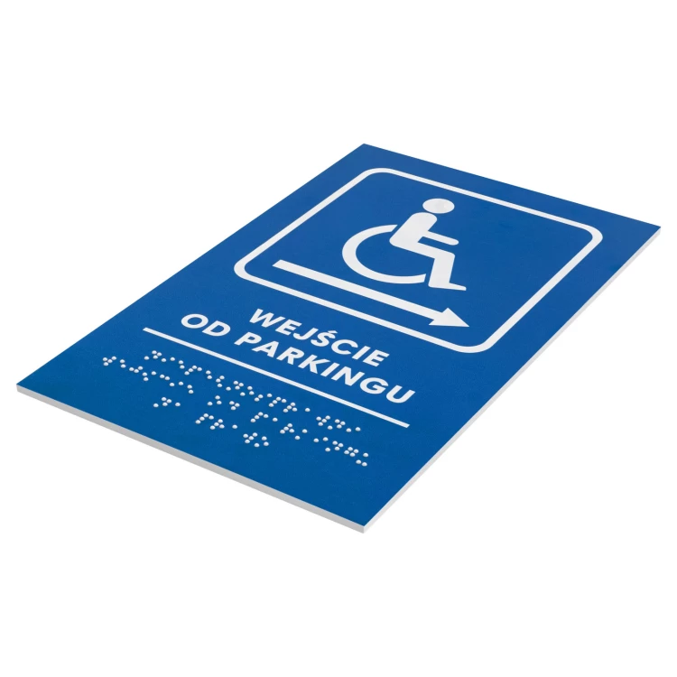 Braille door plaque for the blind - size 300x150mm - TAB705