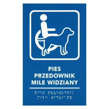 Braille door plaque for the blind - size 300x150mm - TAB706