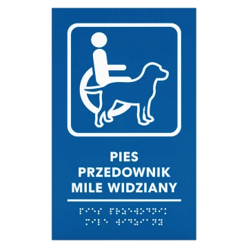 Braille door plaque for the blind - size 300x150mm - TAB706