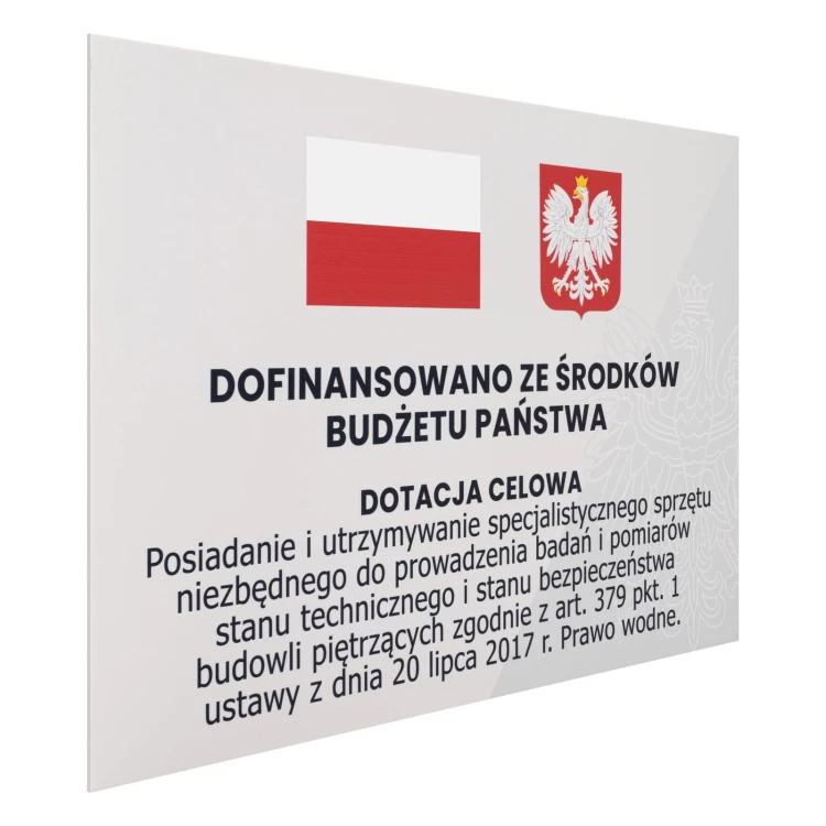 State funding board - foamed PVC - dimensions 600x400 mm - TAB664