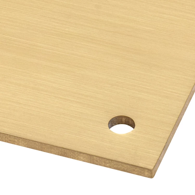 Brass plaque with engraving - brushed and lacquered brass - size 150x200 - TAB681