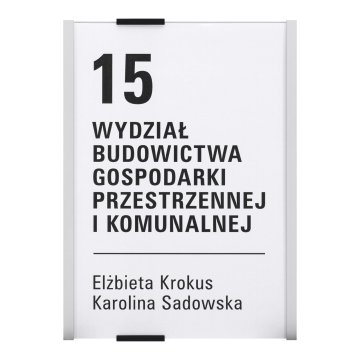 MIYOX door plaque - aluminium - dimensions 149x210mm - TAB651