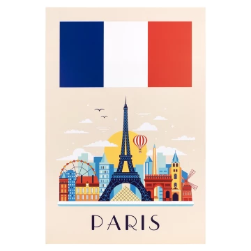 Paris poster - foamed PVC - uv print - dimensions 450x600 mm - TAB612
