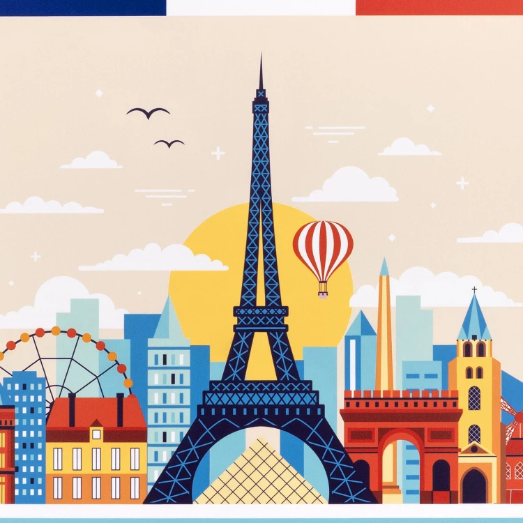Paris poster - foamed PVC - uv print - dimensions 450x600 mm - TAB612