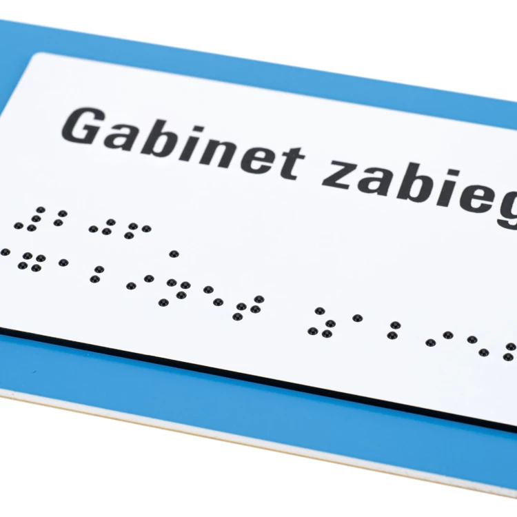 Plaque with NFC and Braille - Dimension 200x84mm - TAB628