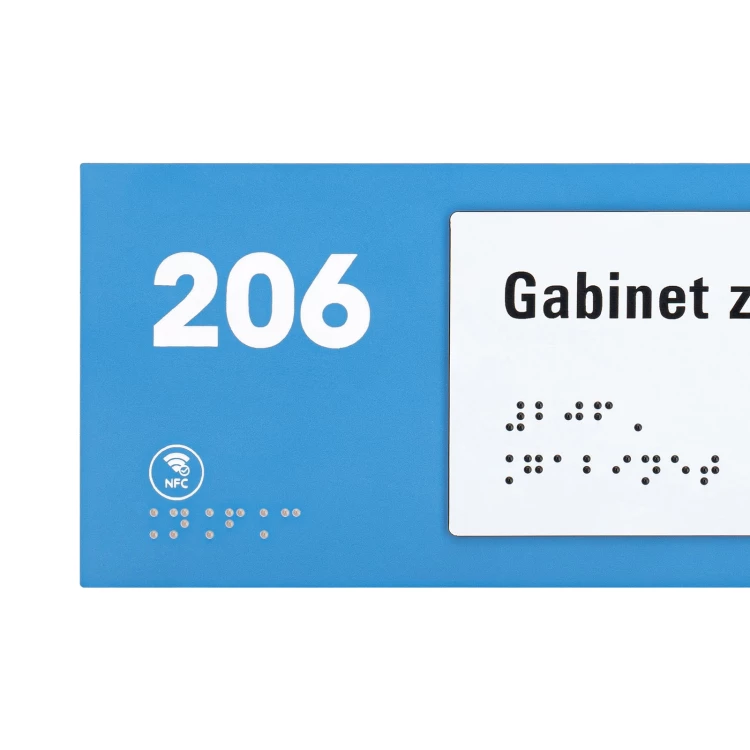 Plaque with NFC and Braille - Dimension 200x84mm - TAB628