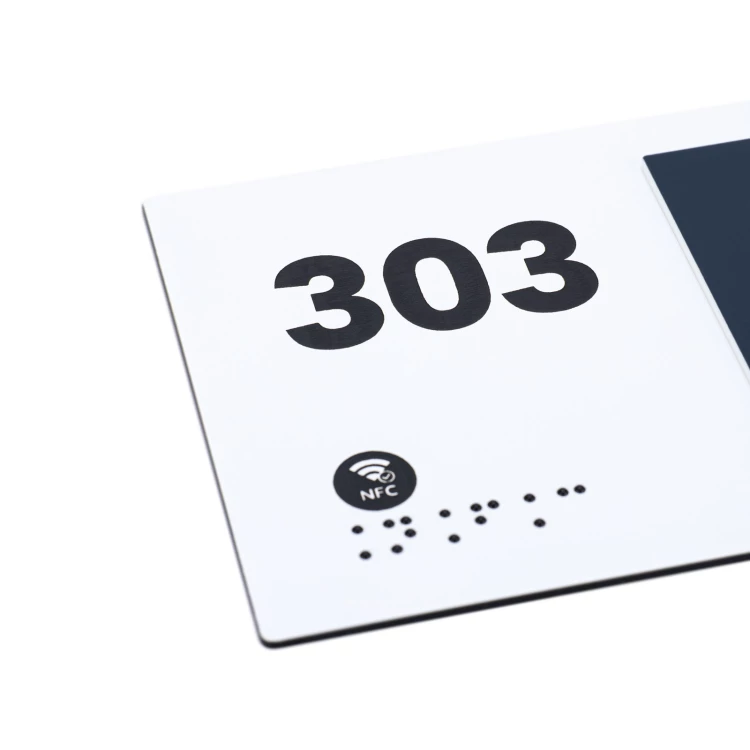 Plaque with NFC and Braille - Dimension 200x84mm - TAB629