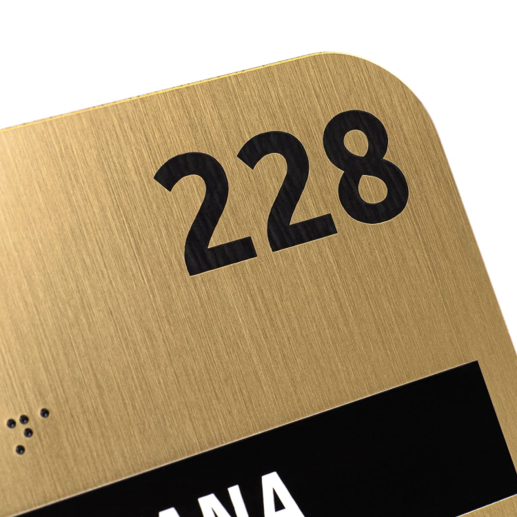 Plaque with NFC and Braille - Dimension 200x100mm - TAB623