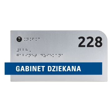 Plaque with NFC and Braille - Dimension 200x100mm - TAB625